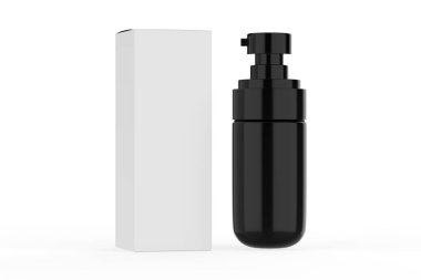 Gerçekçi bir kozmetik şişesi. Güzellik cilt bakım ürünleri konteynırı. 3d illüstrasyon