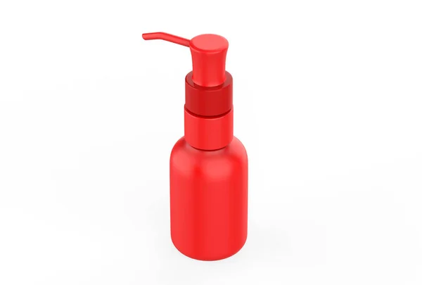 Liten Flaska Med Dispenser Modell Upp Isolerad Vit Bakgrund Illustration — Stockfoto