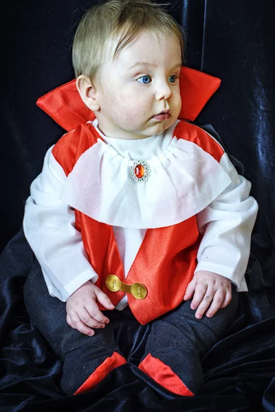 Cute baby dressed as Santa Claus — Stock Photo, Image