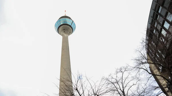 Dusseldorf Alemania Febrero 2020 Torre Televisión Casco Antiguo Duesseldorf Paisaje —  Fotos de Stock