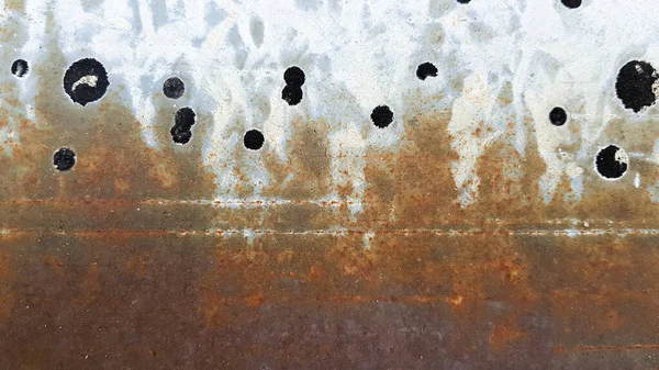 Donker Versleten Roestige Metalen Textuur Achtergrond Stalen Walkway Matten Bespoten — Stockfoto