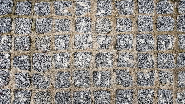 Superficie Pavimentada Con Baldosas Negras Vista Superior Piedras Granito Una —  Fotos de Stock