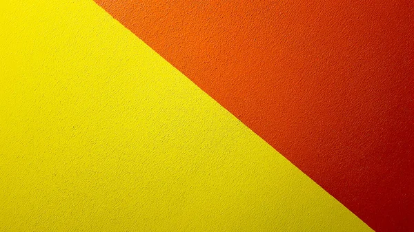 Red and yellow painted wall texture abstract grunge background with copy space. Abstract geometric pattern on the wall. The wall is divided into borders of different colors.