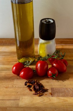 İtalya 'da makarna hazırlamak için malzemeler