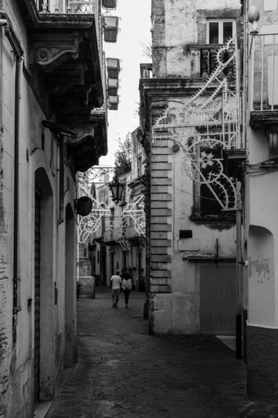 Foto Preto Branco Rua Veneza — Fotografia de Stock