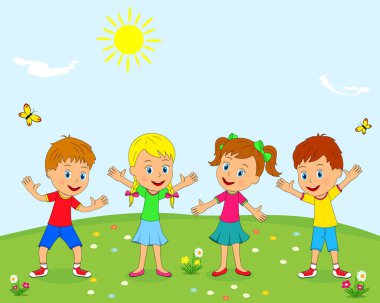 kız ve erkek çayır on gülüyorsun