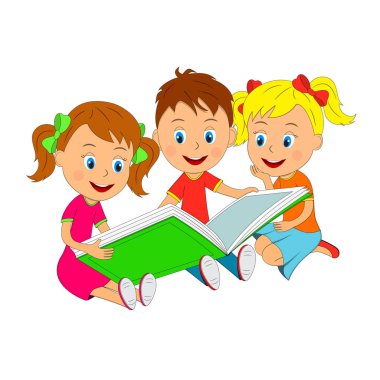 çocuk ve bir kitap okuma girsl oturma