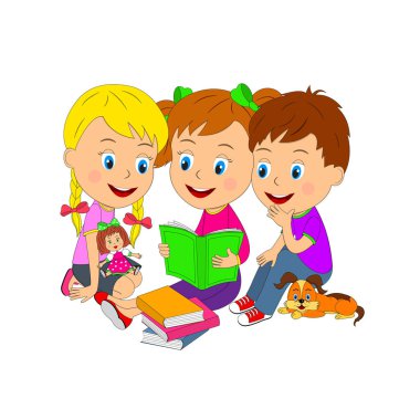 oğlan ve kız kitap okumak