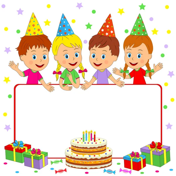 День рождения для детей — стоковый вектор