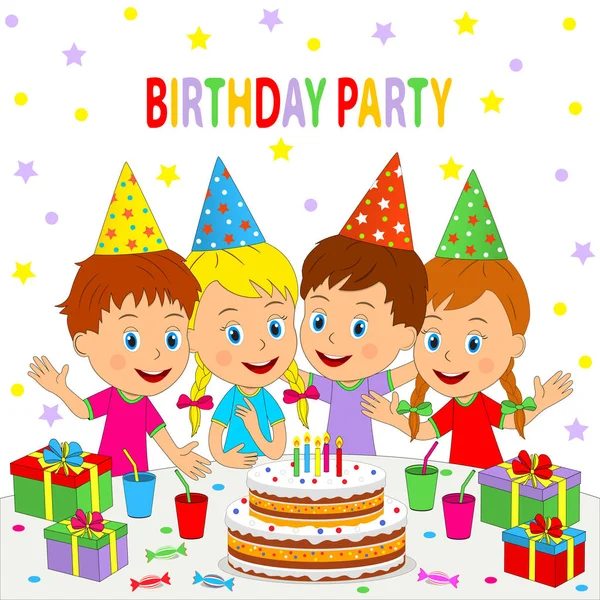 Birthday party for kids — Stock Vector