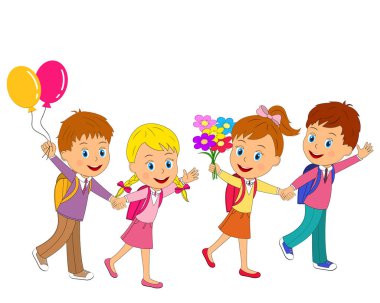 Çocuklar okula gidiyorsun