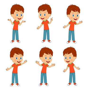 Çocuk farklı el pozisyonu ile