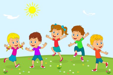 kızlar ve erkekler atlama