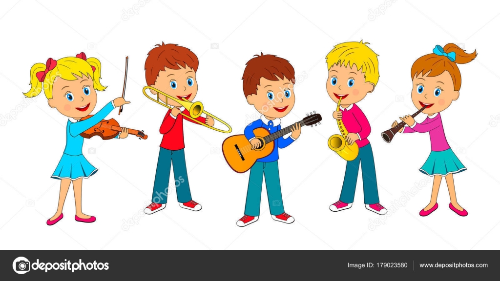 Boys and girls play music Stock Vector Image by ©iris828 179023580