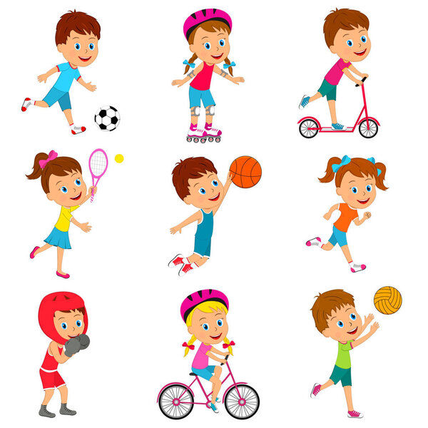kids different sports activity 
