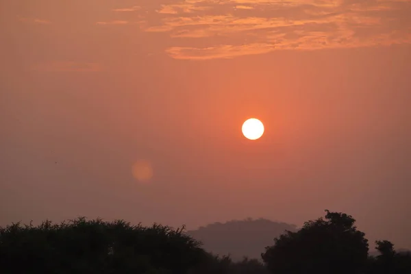 Pôr do sol e nascer do sol Cenário Fundo — Fotografia de Stock