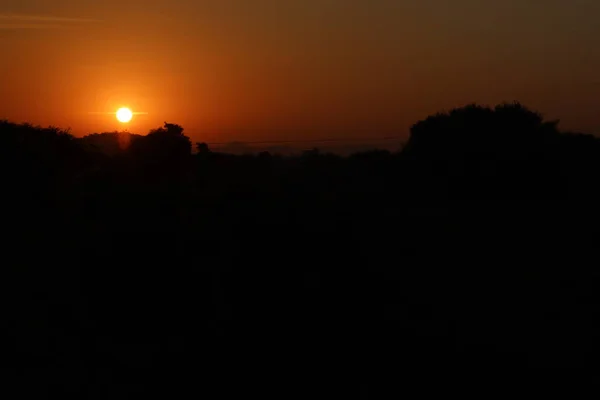 Photography of silhouette in nature , sunrise — Stok fotoğraf