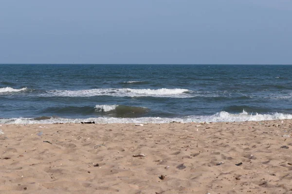 Praia vazia da baía de Índia, paisagem — Fotografia de Stock