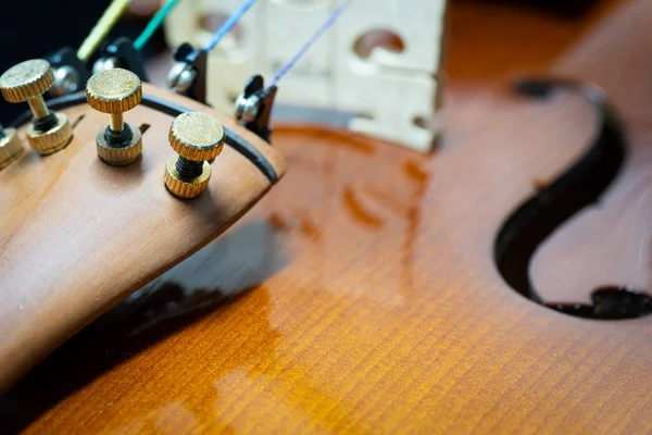 Gros plan du violon en bois — Photo