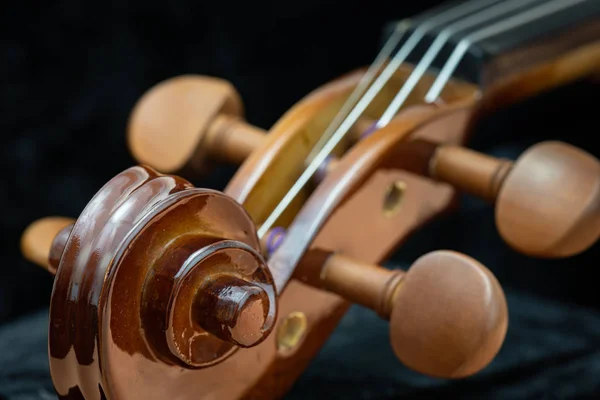 Close up of wooden violin — Stock Photo, Image