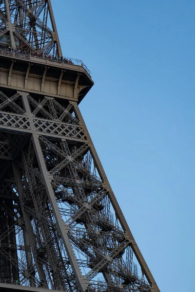Primer Plano Torre Eiffel Después Del Atardecer Copia Espacio Para —  Fotos de Stock