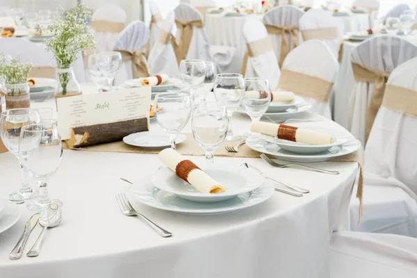 Conjunto de mesa boda —  Fotos de Stock