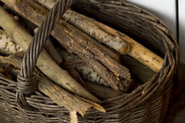 ahşap sepet içinde günlüğe kaydeder.