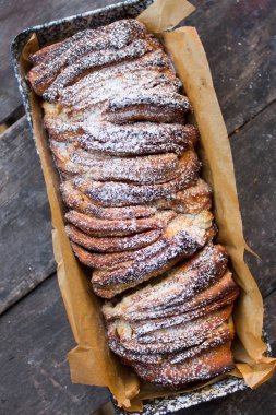 pudra şekeri ile modern moda pasta