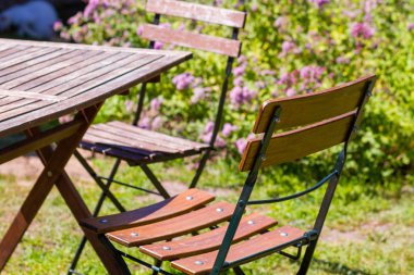 Bahçedeki sandalyeler