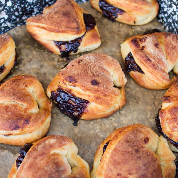 Bollo con mermelada — Foto de Stock