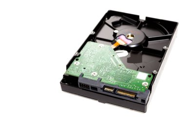 Sabit disk, sabit disk sürücü, beyaz üzerinde HDD izole