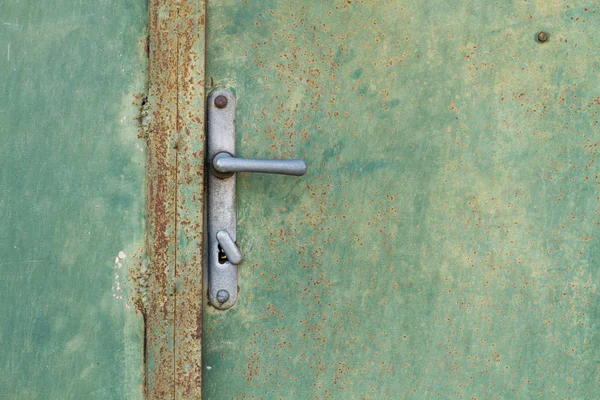 Door Handle Old Wooden Door — Stock Photo, Image