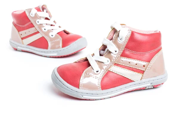Roze schoenen voor baby — Stockfoto
