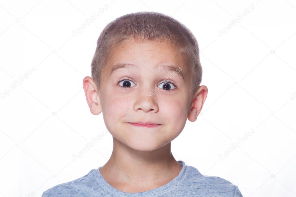 funny face, little boy portrait