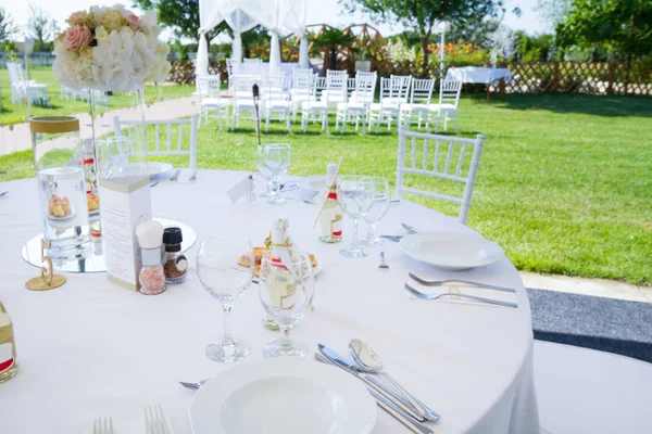 fancy table set for a wedding dinner