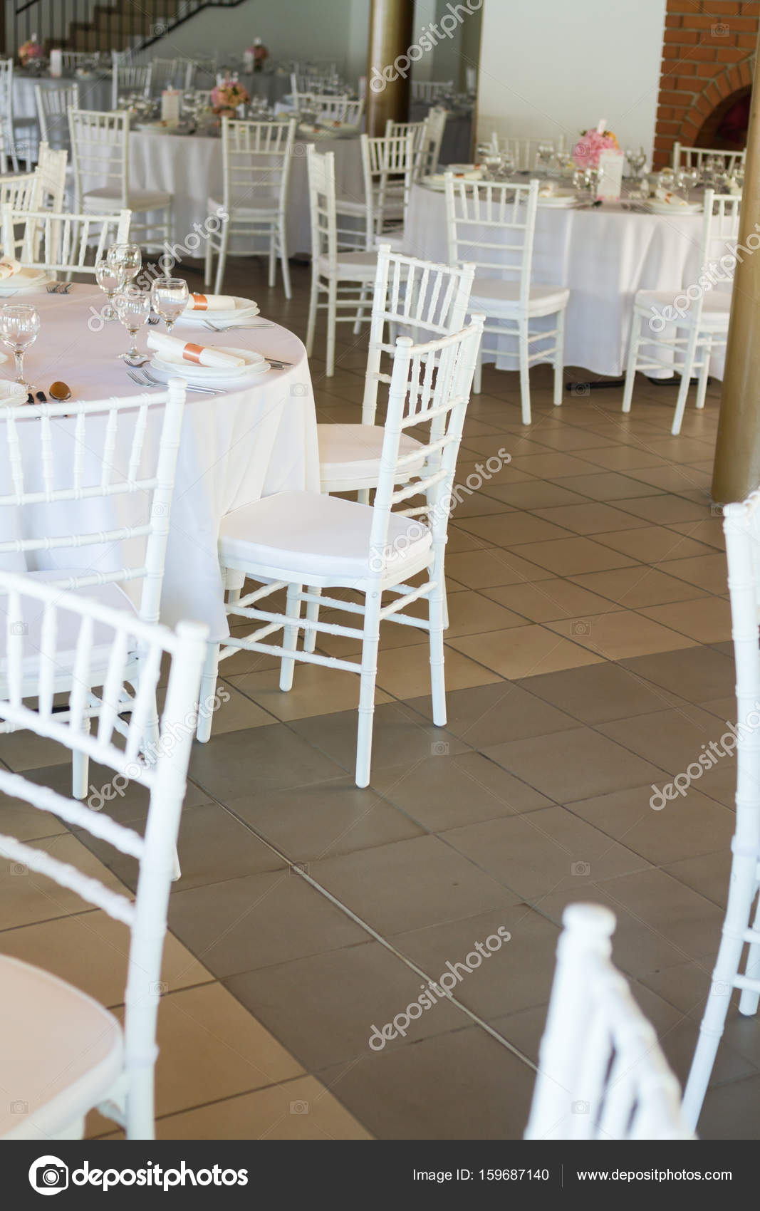 Detail White Chairs Fancy Wedding Decoration Stock Photo Detail Of White Chairs Fancy Wedding Decoration Stock Image