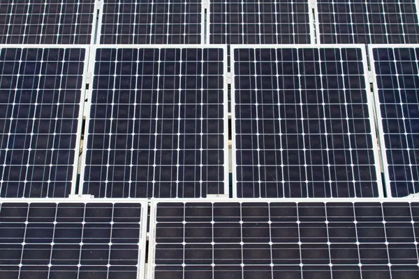 Solar Panels Photovoltaic Power Plant Stock Photo