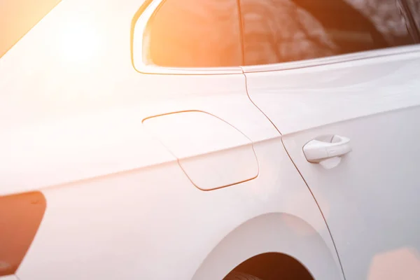 Fuel Door White Modern Car — Stock Photo, Image