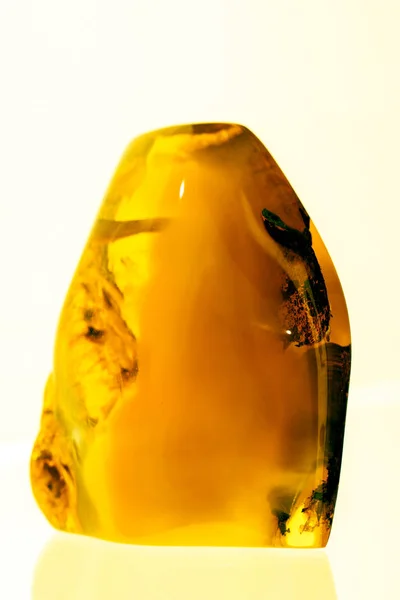 Κεχριμπαρένιο Βράχο Κεχριμπάρι Κομμάτι Γυαλί — Φωτογραφία Αρχείου