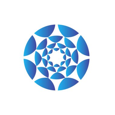 İşiniz için mavi daire logo vektör sanat tasarımı
