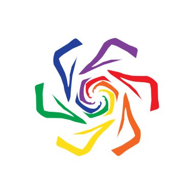 İşiniz veya faaliyetleriniz için renkli soyut logo vektör sanat tasarımı