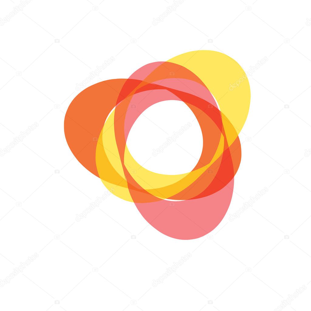 Colorful abstract triangle logo vector illustration