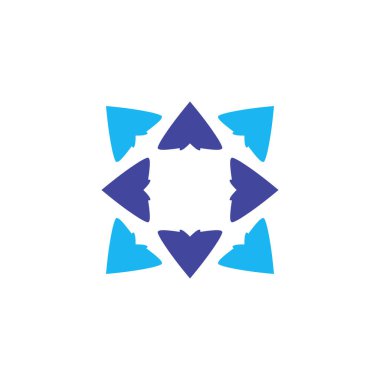 Rüzgar yönüne doğru giden 8 ok. Mavi ana renk olarak tasarlanmış ve doğal ve güveni göstermek için alt renk olarak cyan renginde. Maceracı, sosyal aktiviteler ve diğerleri için uygun