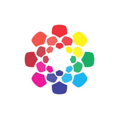 İş için renkli daire logo vektör sanat tasarımı