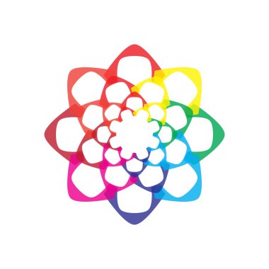 İş için renkli sekizgen logo vektör sanat tasarımı