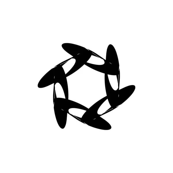Concepto Abstracto Del Logotipo Del Hexágono Aislado Sobre Fondo Blanco — Vector de stock