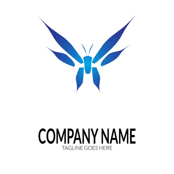Barevný Motýl Logo Design Webové Ikony Motýl Vektorové Šablony Jednoduchým — Stockový vektor