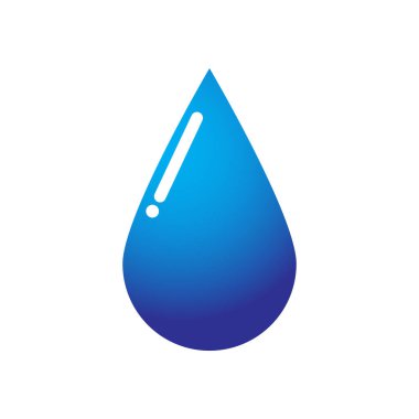 Mavi su damlası logosunun vektör çizimi