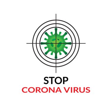 Corona virüsü hedefi. Corona virüsünün vektör çizimi. 2019 Ncov. küresel yayılma. salgın