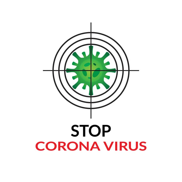 Objetivo Del Virus Corona Ilustración Vectorial Del Virus Corona 2019 — Archivo Imágenes Vectoriales